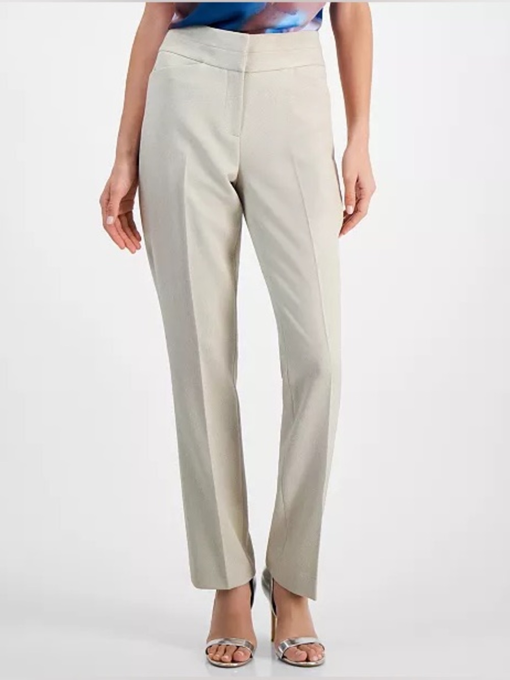 Tahari ASL Women’s Straight Leg Dress Pants Beige Size 12